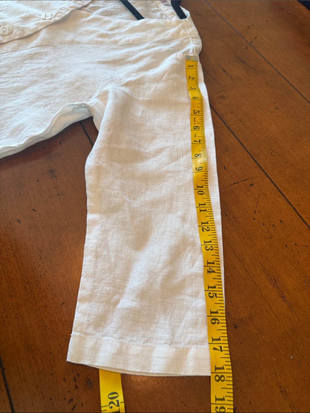 NWOT Flax White Linen Button-Front V-Neck Jacket– small (371) - Picture 11 of 12
